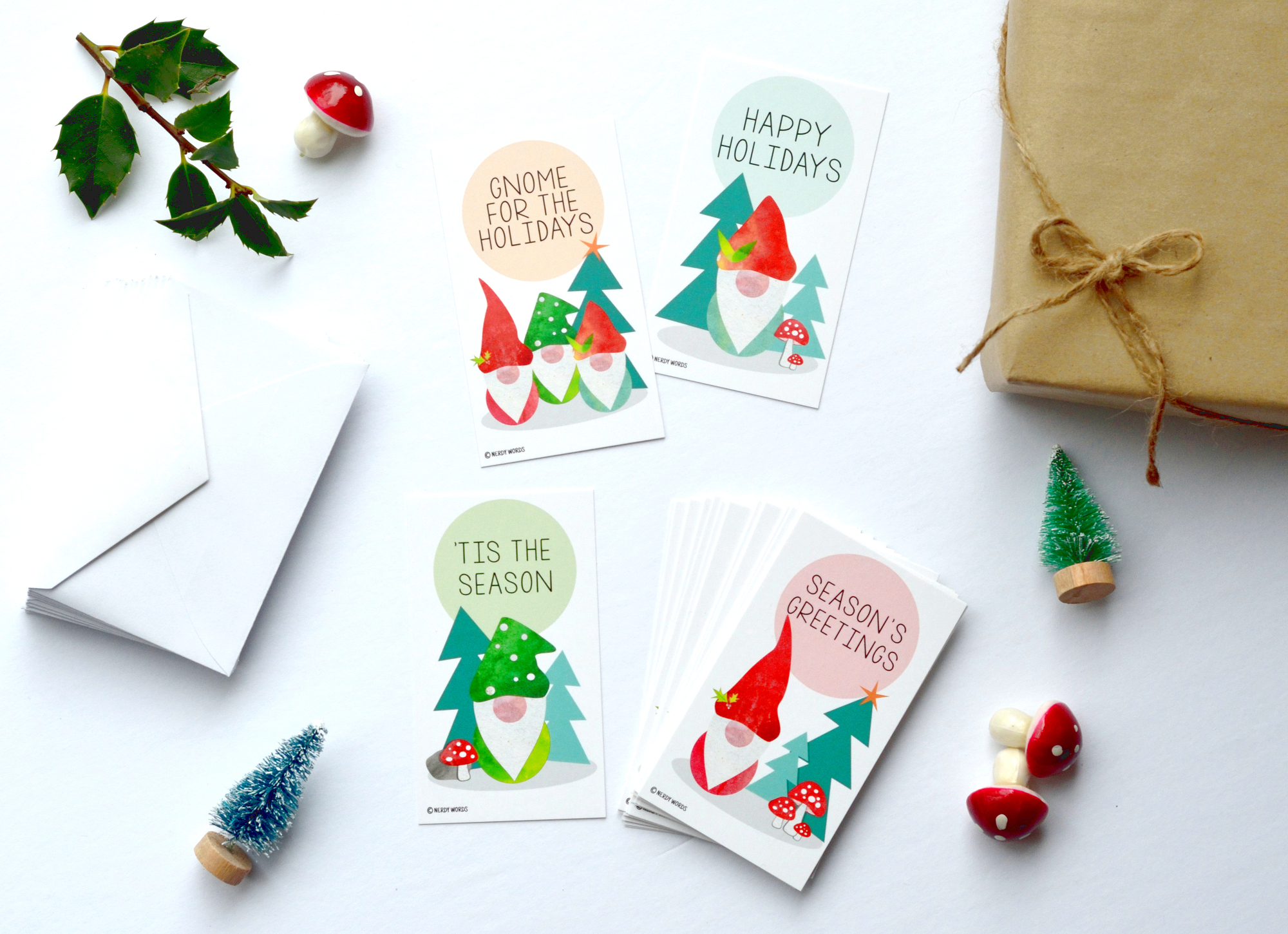Gnome Holiday Tags
