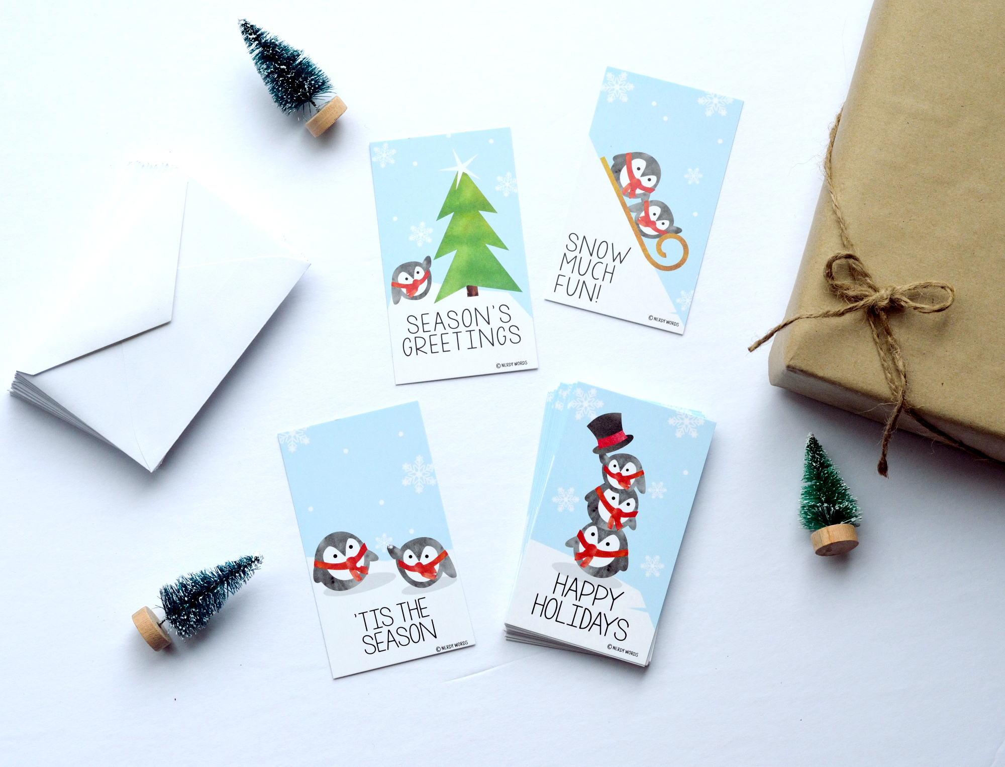 Penguin Holiday Tags