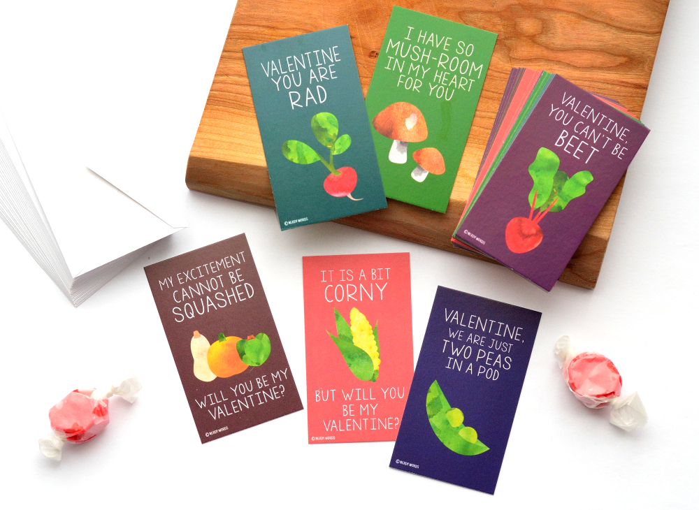 Vegetable Pun Valentines