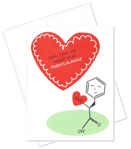 Amino Acid Science Valentine's Day Card