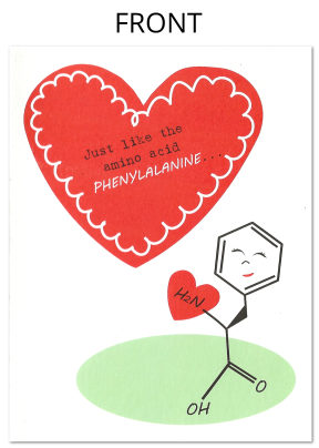 Amino Acid Science Valentine's Day Card