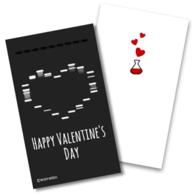 Gel Electrophoresis Science Valentines Cards
