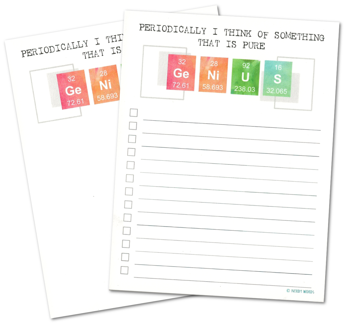 Periodic Table Genius Science Notepad