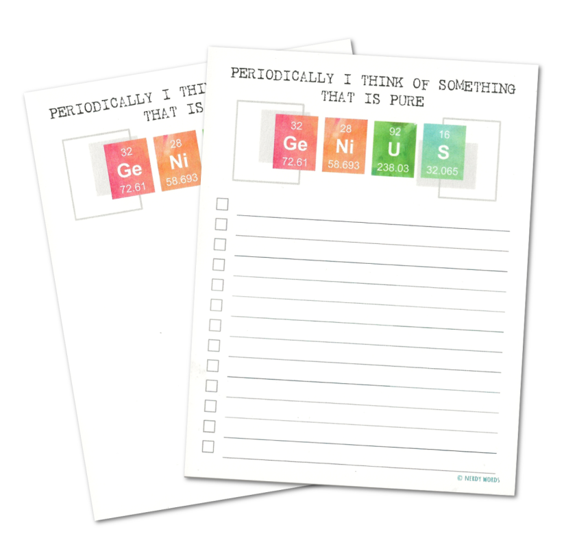 Periodic Table Genius Notepad
