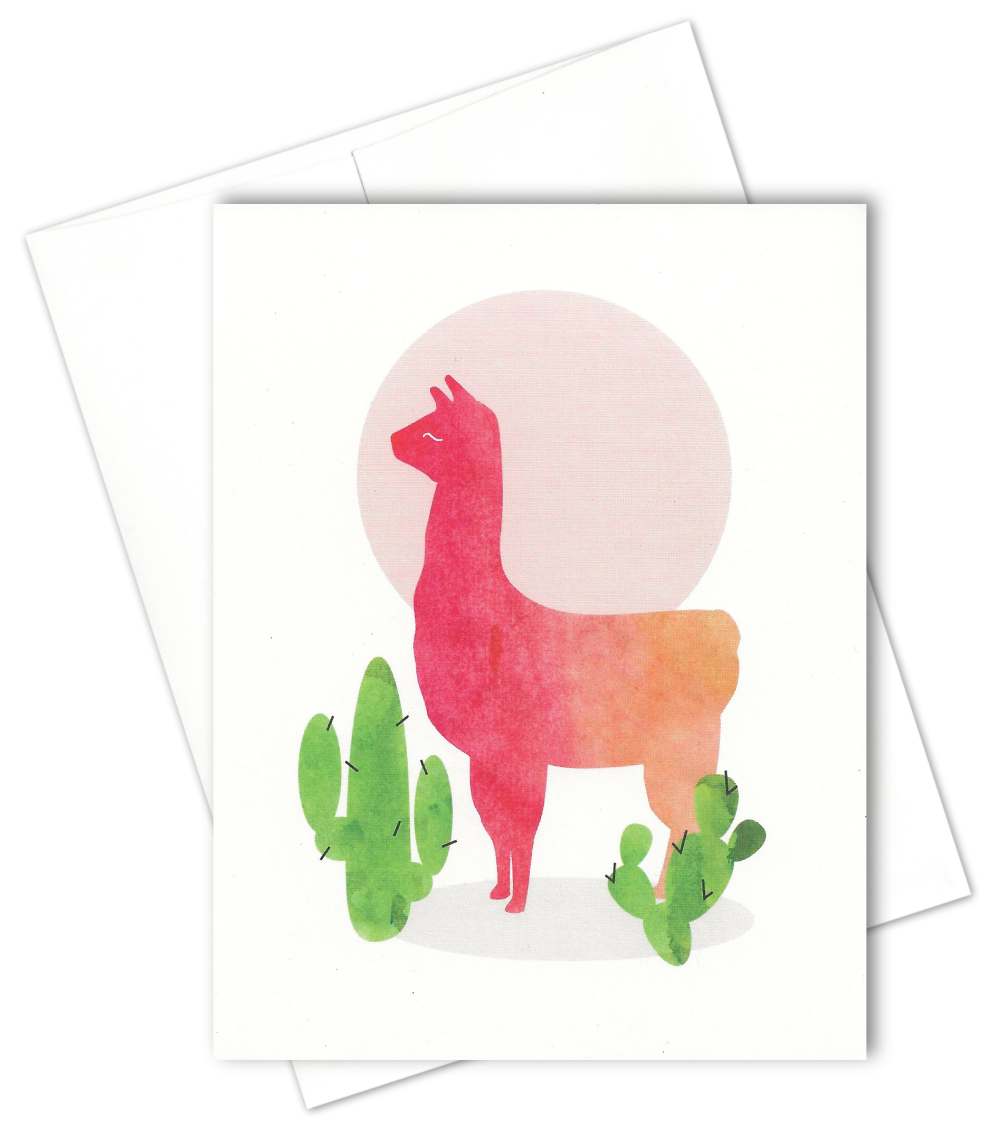 Llama Blank Notecards