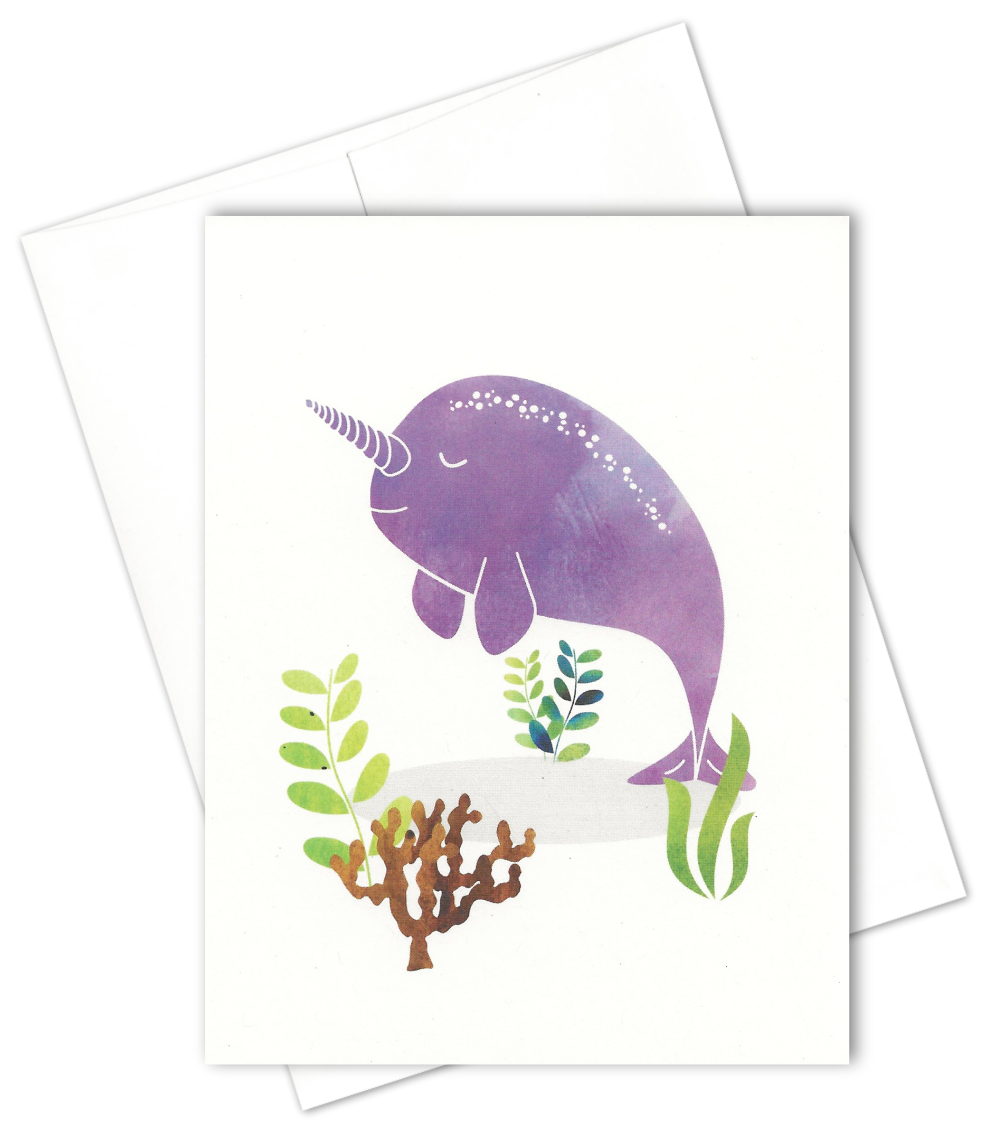 Narwhal Blank Notecards