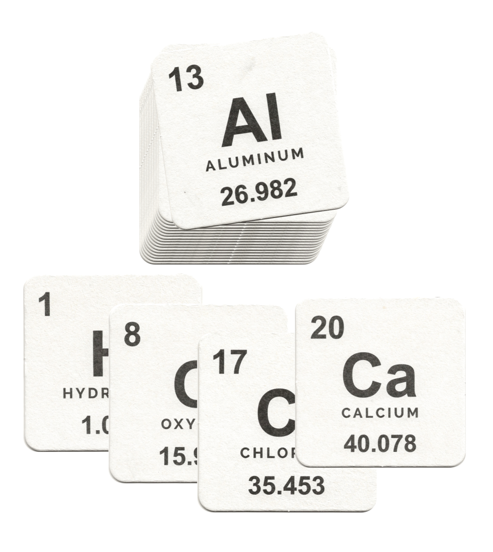 Periodic Table of Elements Paper Coasters