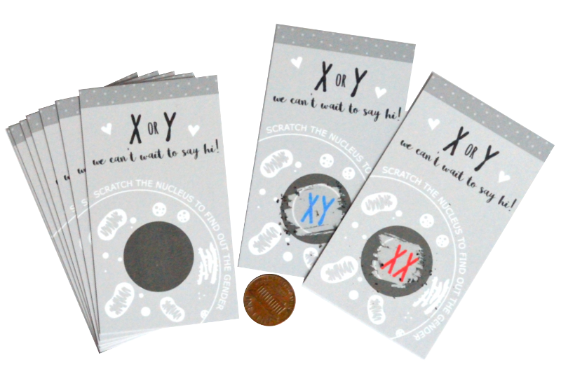 Science Gender Reveal Scratch Cards
