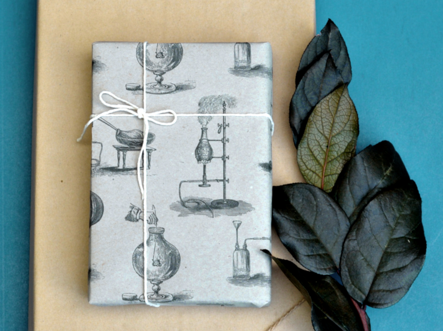 Vintage Chemistry Experiments Gift Wrap